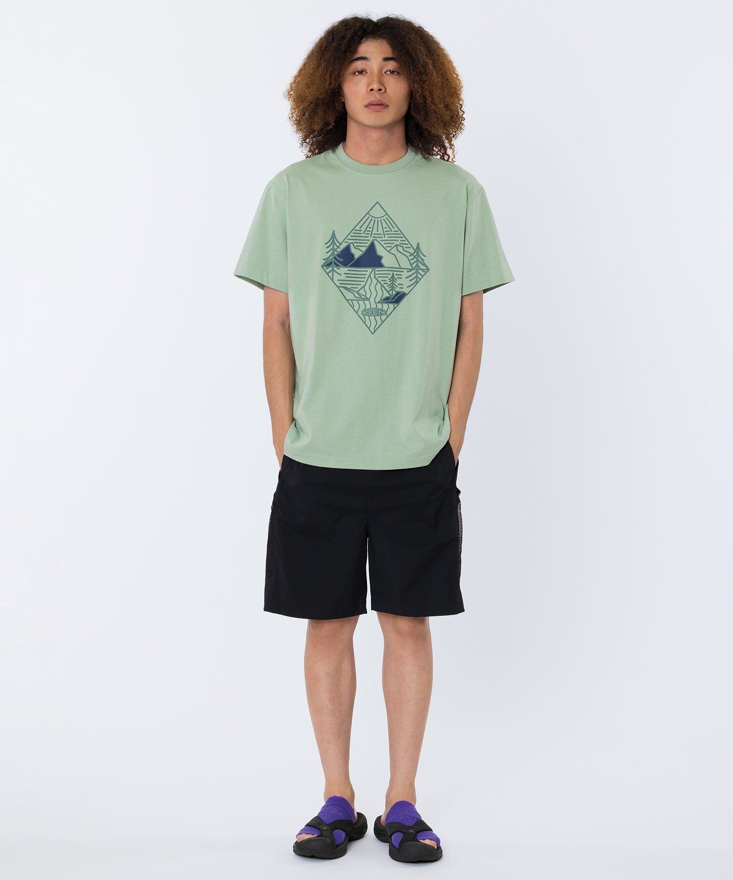 【SALE／30%OFF】KEEN OC/RP DIAMOND LOGO TEE ユニセックス オーシーアールピー ダイアモンド ロゴ ティー キーン トップス カットソー・Tシャツ グリーン【送料無料】