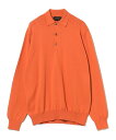 BEAMS PLUS 【別注】WILLIAM LOCKIE / Knit Polo 21G Cotton ビームス メン トップス ポロシャツ グリーン グレー...