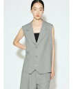 【SALE/30%OFF】MIDIUMISOLID MIDIUMISOLID for Ladies テーラードジレ マーコート トップス ベスト・ジレ グレー【...