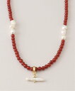 JOURNAL STANDARD 【SANDRALEXANDRA/サンドラアレキサンドラ】 NEW - PEARLSTONE NECKLACE ジャーナル スタンダード アクセサリー・腕時計 ネックレス レッド【送料無料】