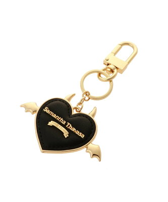 【SALE/30%OFF】Samantha Thavasa Petit Choice ハートデビル キーリング サマンサタバサプチチョイス ファッション雑貨 チャーム・キーチェーン ブラック グレー【送料無料】