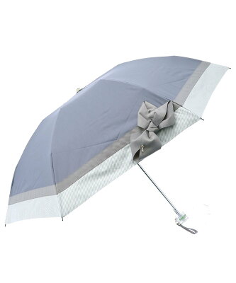 LANVIN en Bleu LANVIN en Bleu(ランバン オン ブルー) 晴雨兼用日傘/遮光/遮熱/UV/ビジューリボン 折りたたみ傘 ムーンバット ファッション雑貨 折りたたみ傘 ブルー ブラック ベージュ グレー【送料無料】