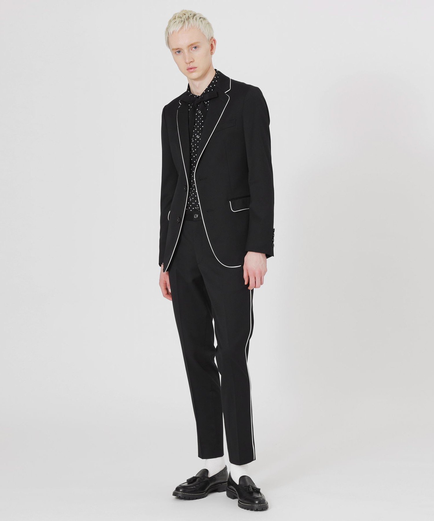 LOVELESS パイピングブレードスラックス ラブレス パンツ スラックス・ドレスパンツ カーキ ブラック【送料無料】