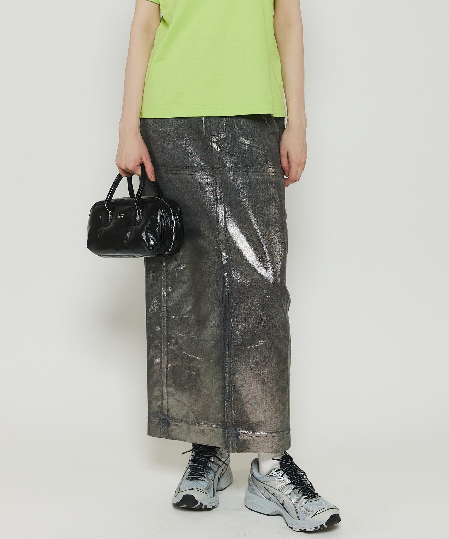 MAISON SPECIAL Sparkling Foil Handouted Gradation Skirt メゾンスペシャル スカート ロング・マキシスカート ブラック ホワイト ブルー【送料無料】