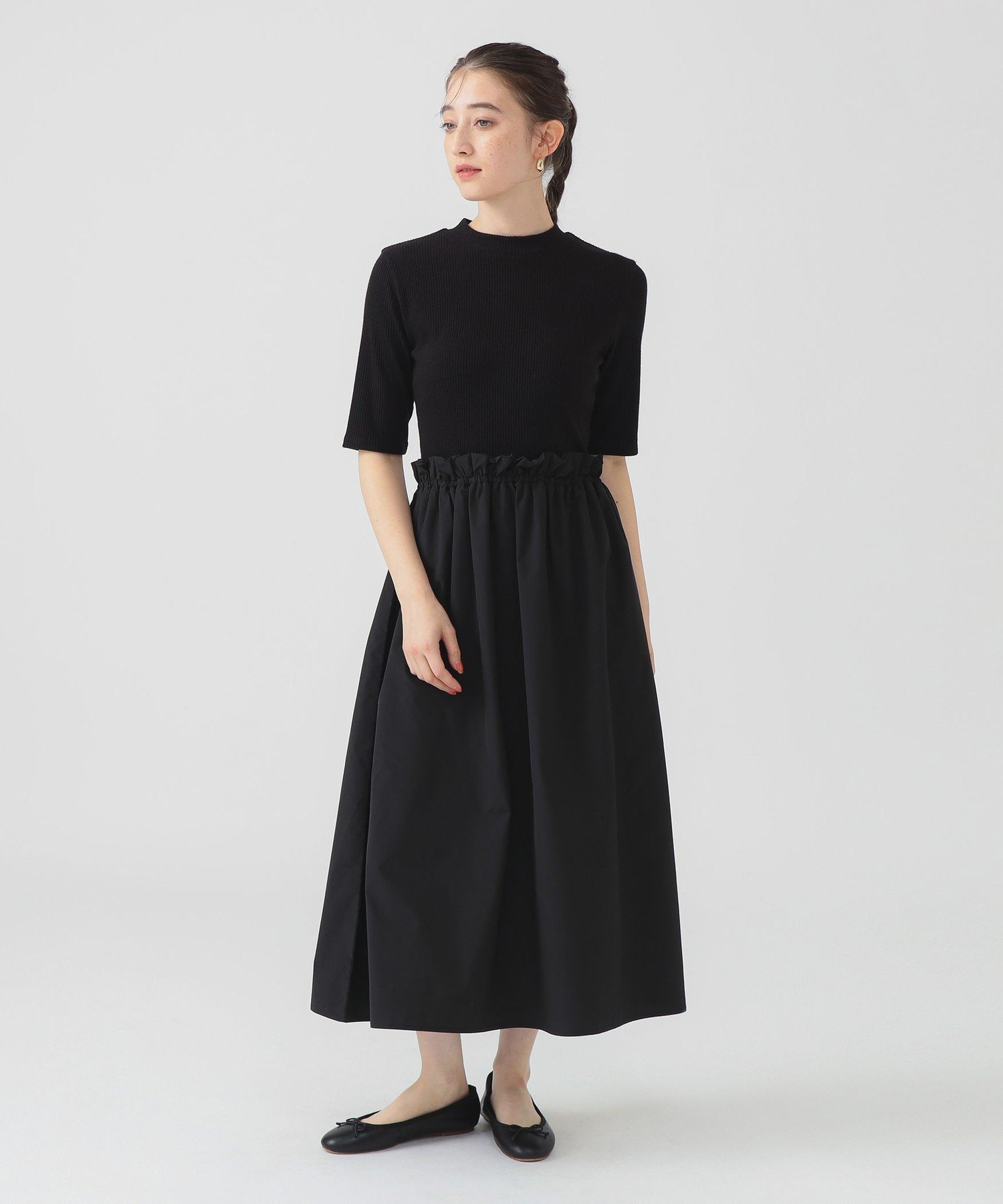 【SALE／40%OFF】B:MING by BEAMS 【10/2新規値下げ】カット コンビ ワンピース(S~M) ビーミング ライフストア バイ ビームス ワンピース・ドレス ワンピース ホワイト ブラック【送料無料】