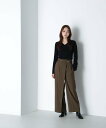 NATURAL BEAUTY BASIC ハイウエストラップワイドパンツ ナチュラルビューティベーシック パンツ その他のパンツ ホワイト グリーン【送料無料】