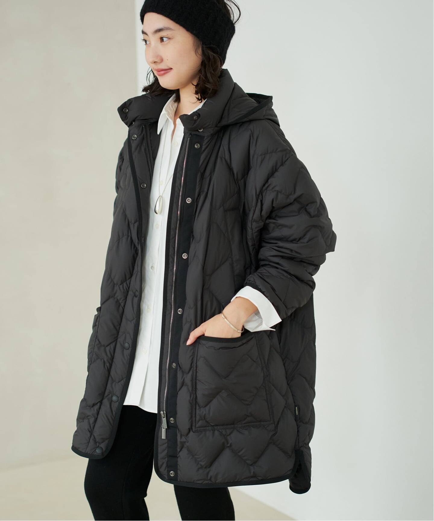 plage WOOLRICH / ウールリッチ HERITAGE CAPE コート プラージュ ジャケット・アウター ダウンジャケット・ダウンベスト ブラック【送料無料】のサムネイル