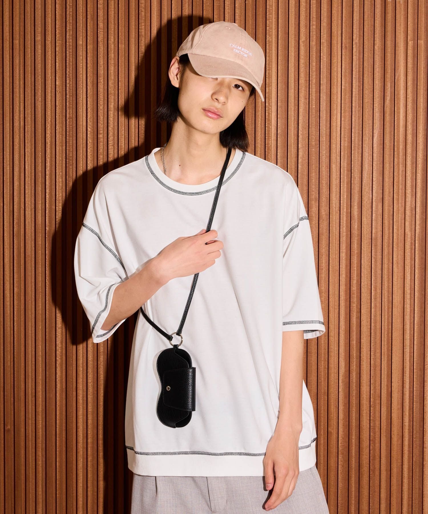 LAKOLE ステッチミニウラケTEE ラコレ トップス カットソー・Tシャツ ブラック イエロー ホワイト グリーン