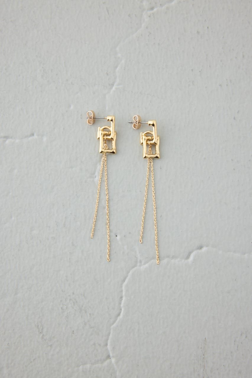 AZUL BY MOUSSY スクエアチェーンピアス アズールバイマウジー アクセサリー・腕時計 ブレスレット・バングル