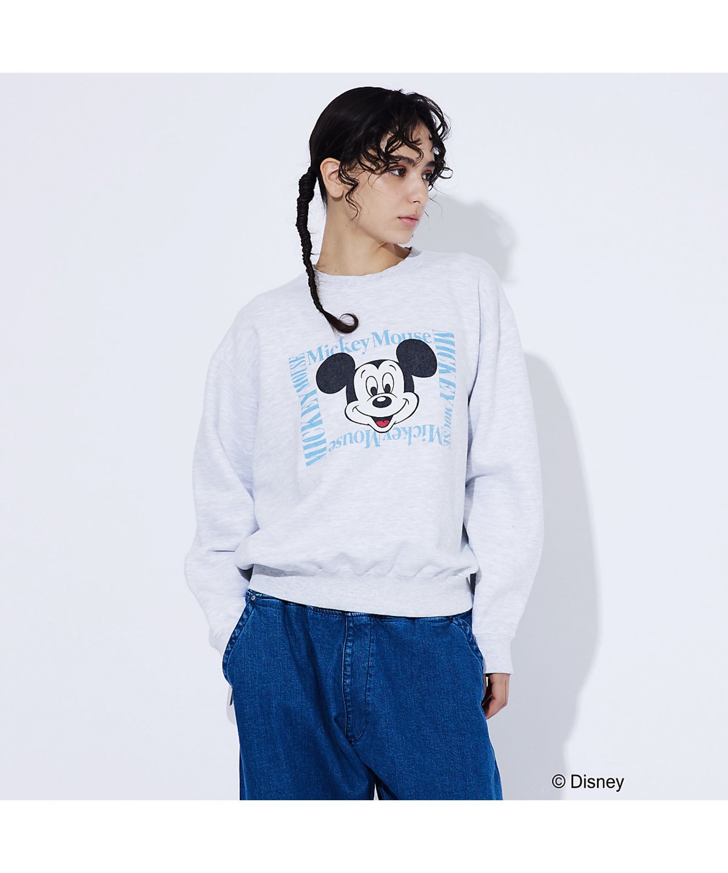 ABAHOUSE LASTWORD 【GOOD ROCK SPEED/グッドロックスピード】MICKEY MOUSE アバハウス トップス スウェット・トレーナー ホワイト ブラック【送料無料】