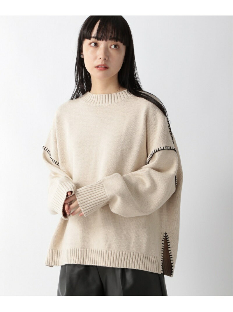 【SALE／42%OFF】LOWRYS FARM 2WAYハンドステッチLS ローリーズファーム トップス ニット ホワイト パープル ブルー ブラックのサムネイル