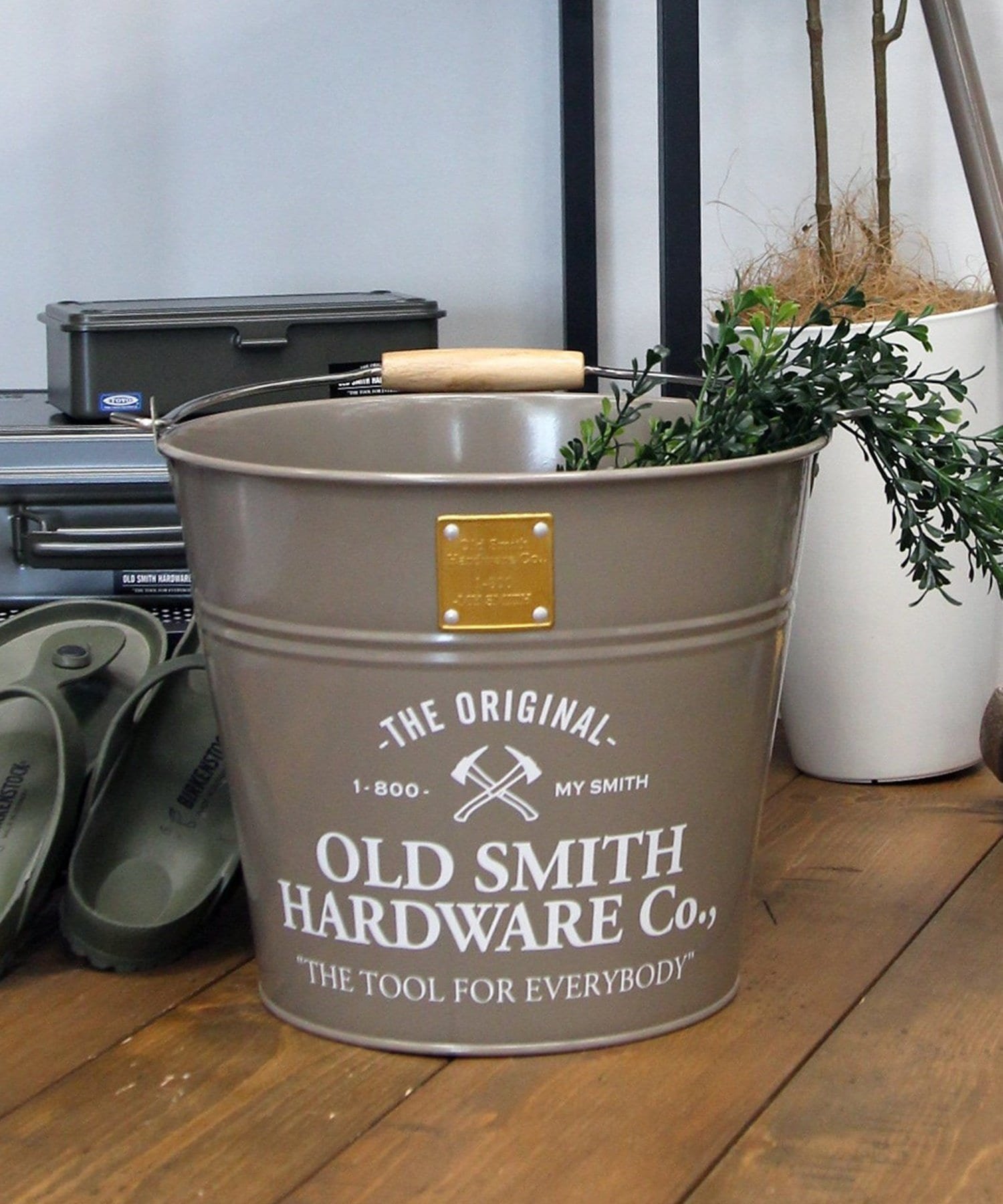 【SALE／30%OFF】niko and ... [OLD SMITH]バケツ ニコアンド インテリア・生活雑貨 その他のインテリア・生活雑貨 ホワイト ネイビー グレー ベージュ カーキグリーン グリーンのサムネイル