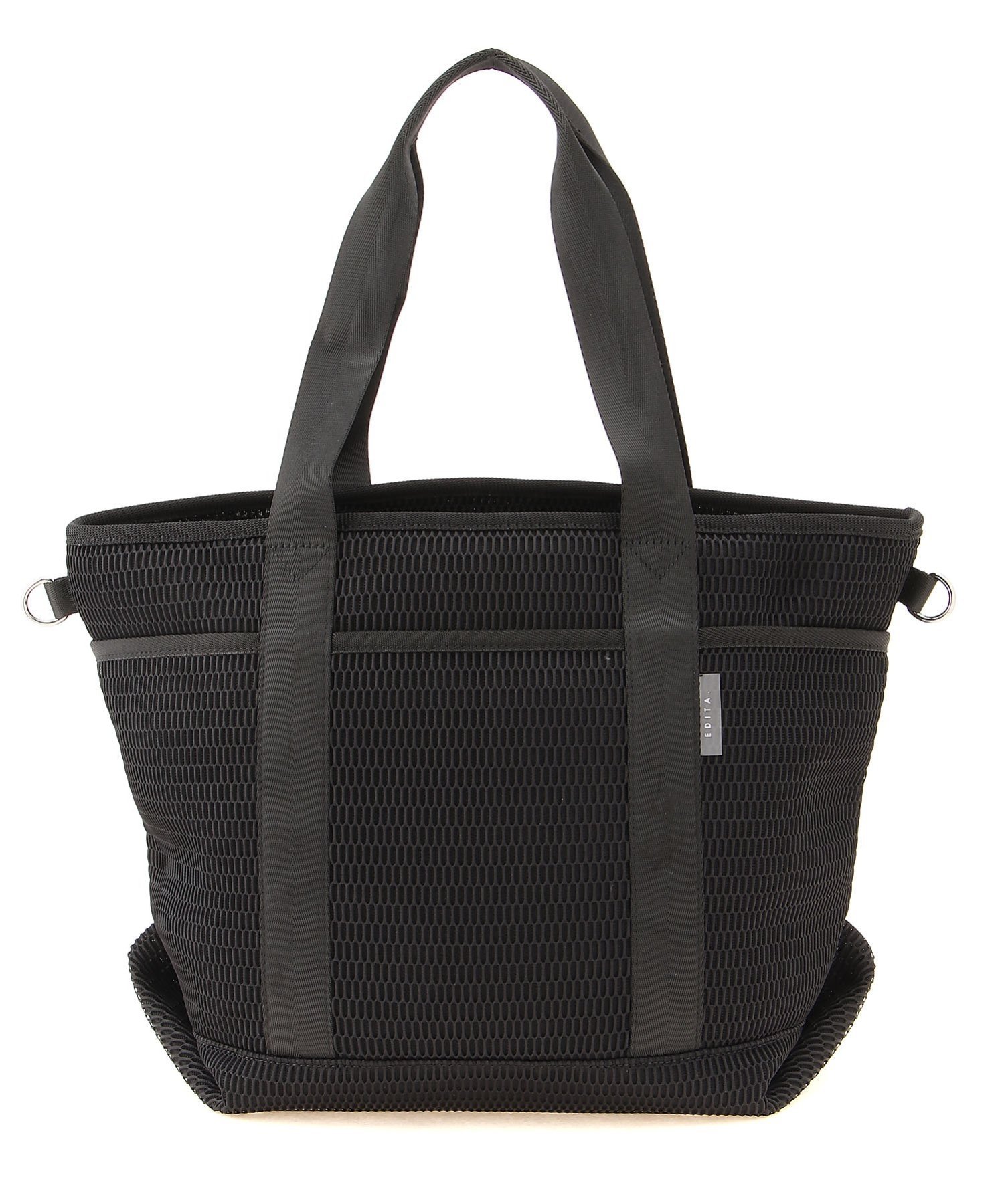 EDITA. EDITA./(W)EDITA.洗濯機で洗えるWashable tote エディータ バッグ トートバッグ ブラック グレー