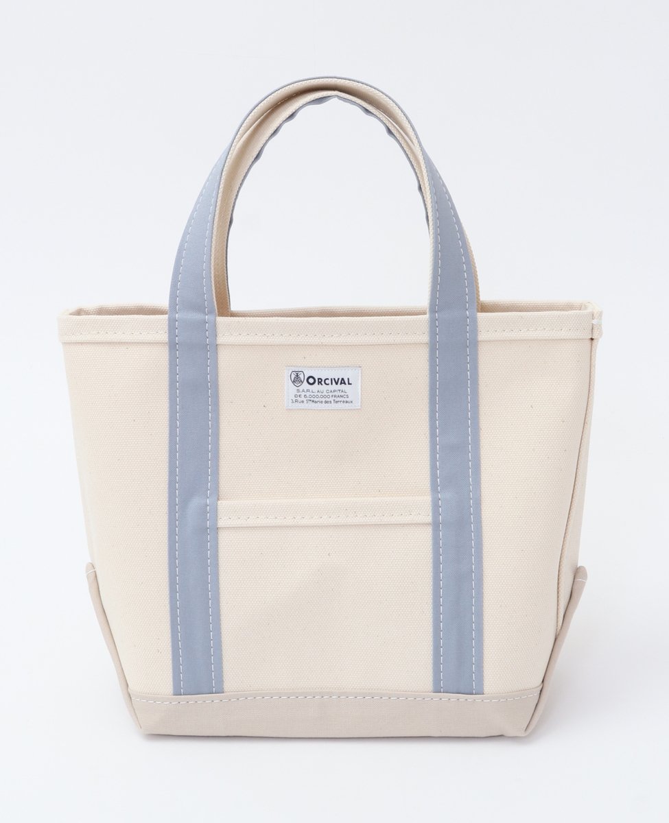 オーシバル トートバッグ レディース LOGEMENT DE CLAIRE 【ORCIVAL/オーシバル】 TOTE BAG SMALL メルローズクレール バッグ トートバッグ ホワイト グレー【送料無料】