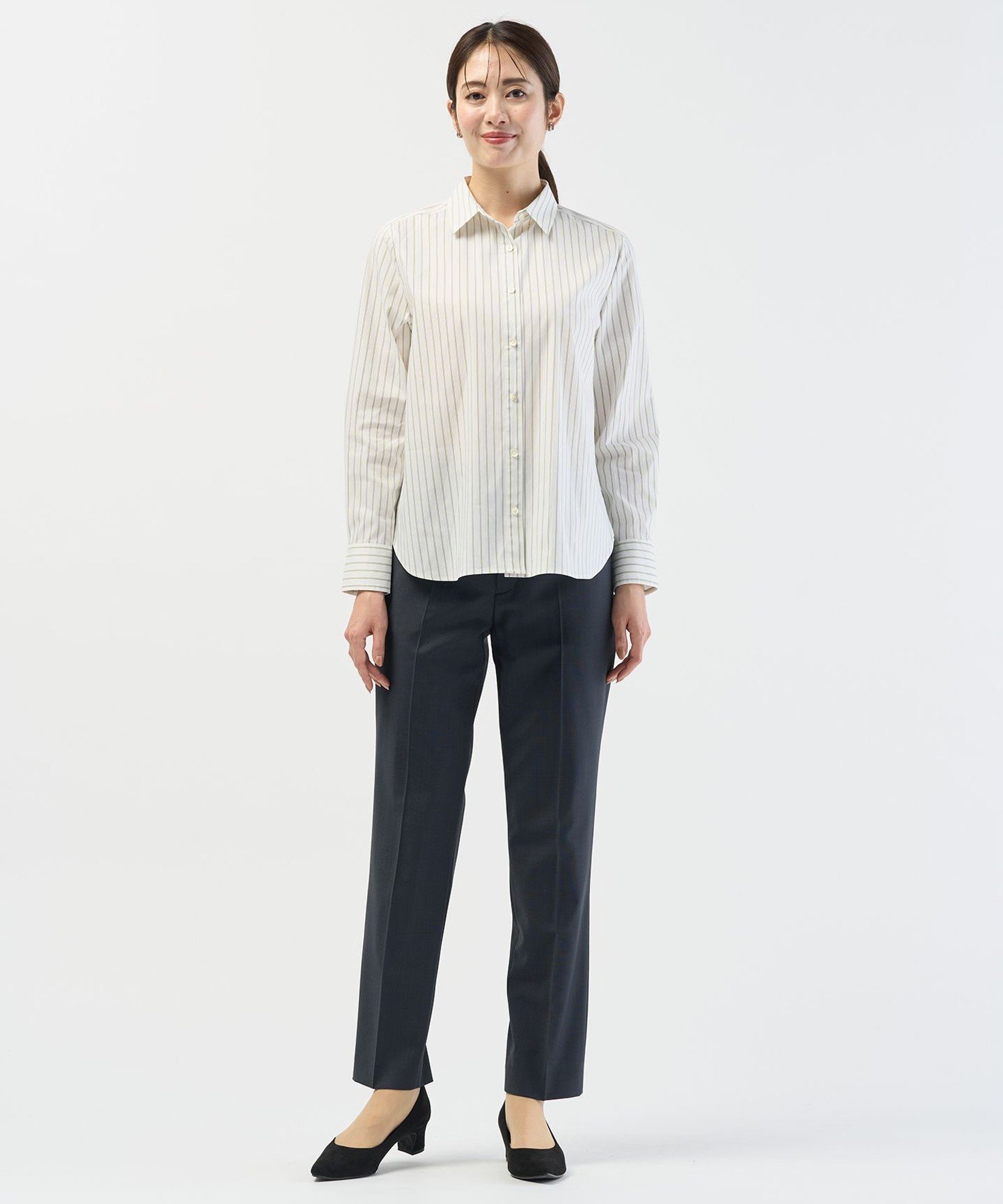 J.PRESS LADIES L 【セットアップ対応】BAHARIYE テーパード パンツ ジェイプレス パンツ その他のパンツ ネイビー