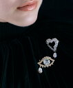 IRIS47 IRIS 47/eye brooch BO124 セットアップセブン アクセサリー・腕時計 ブローチ・コサージュ・バッジ ゴールド ブラック【送料無料】