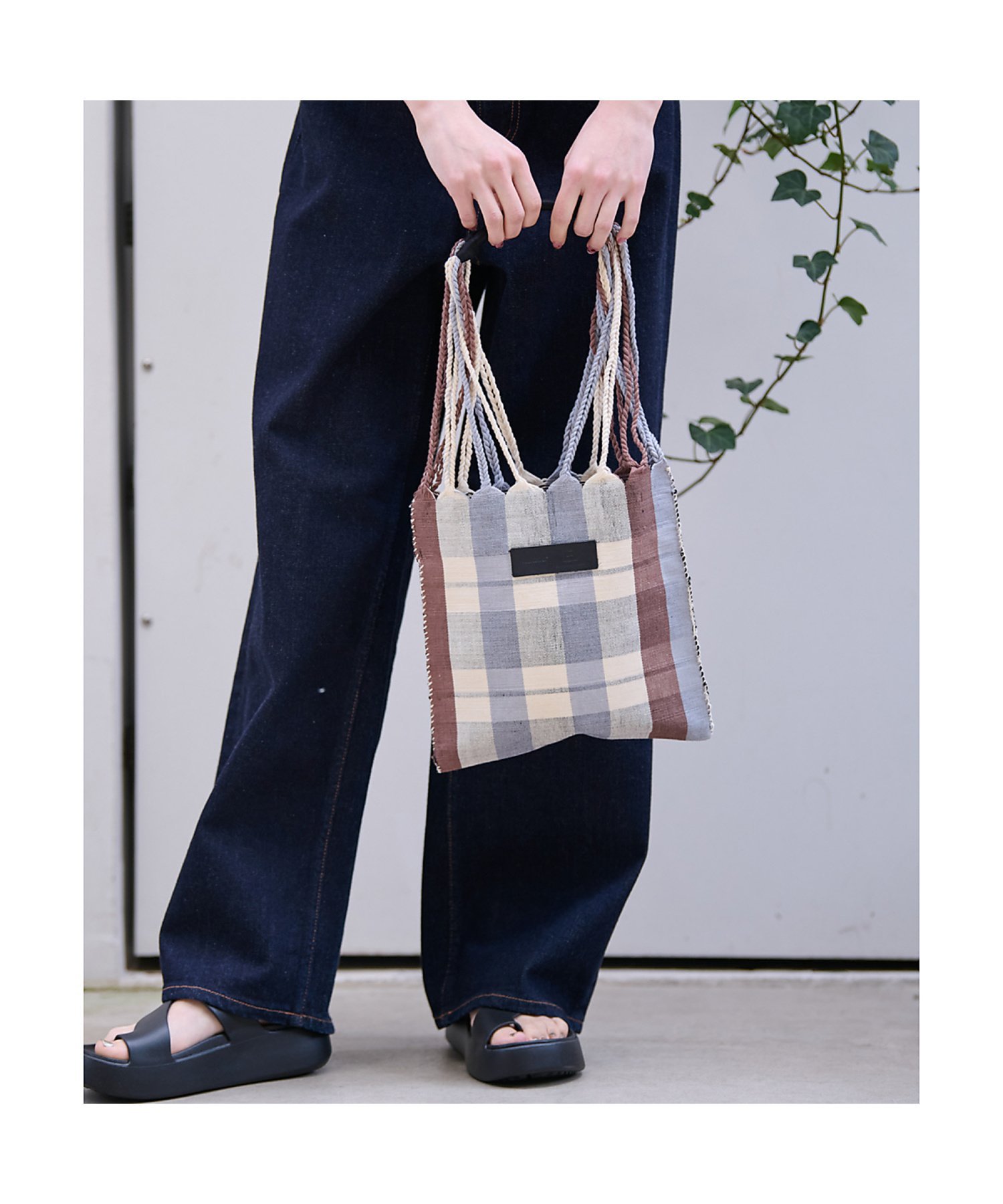 Rouge vif la cle 【MOON BIRD/ムーンバード】手織りハンモックトートバッグS/手織り【WE ルージュ・ヴィフ ラクレ バッグ トートバッグ イエロー ホワイト オレンジ ブラック