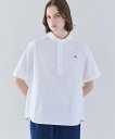 Bshop DANTON | オックスフォード 丸襟半袖プルオーバーシャツ SOLID WOMEN ビショップ トップス シャツ・ブラウス ホワイト【送料無料】(4)