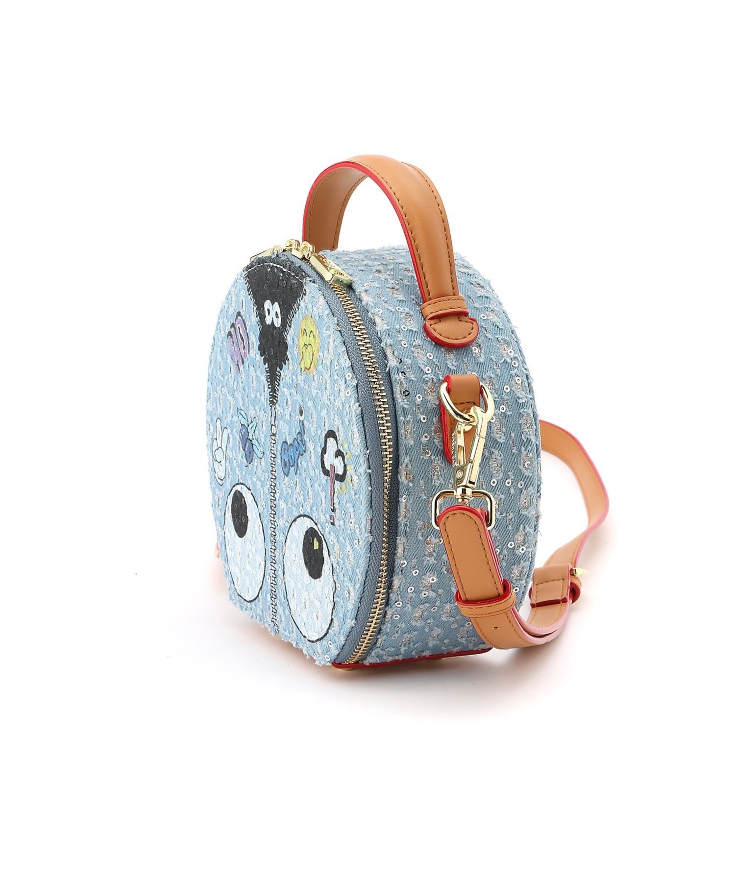 Eye Theme Eye Theme/(W)ダメージデニムアイテーマ円形2Wayハンド ファッションバッグプラザ　ラミー バッグ ショルダーバッグ ブルー【送料無料】