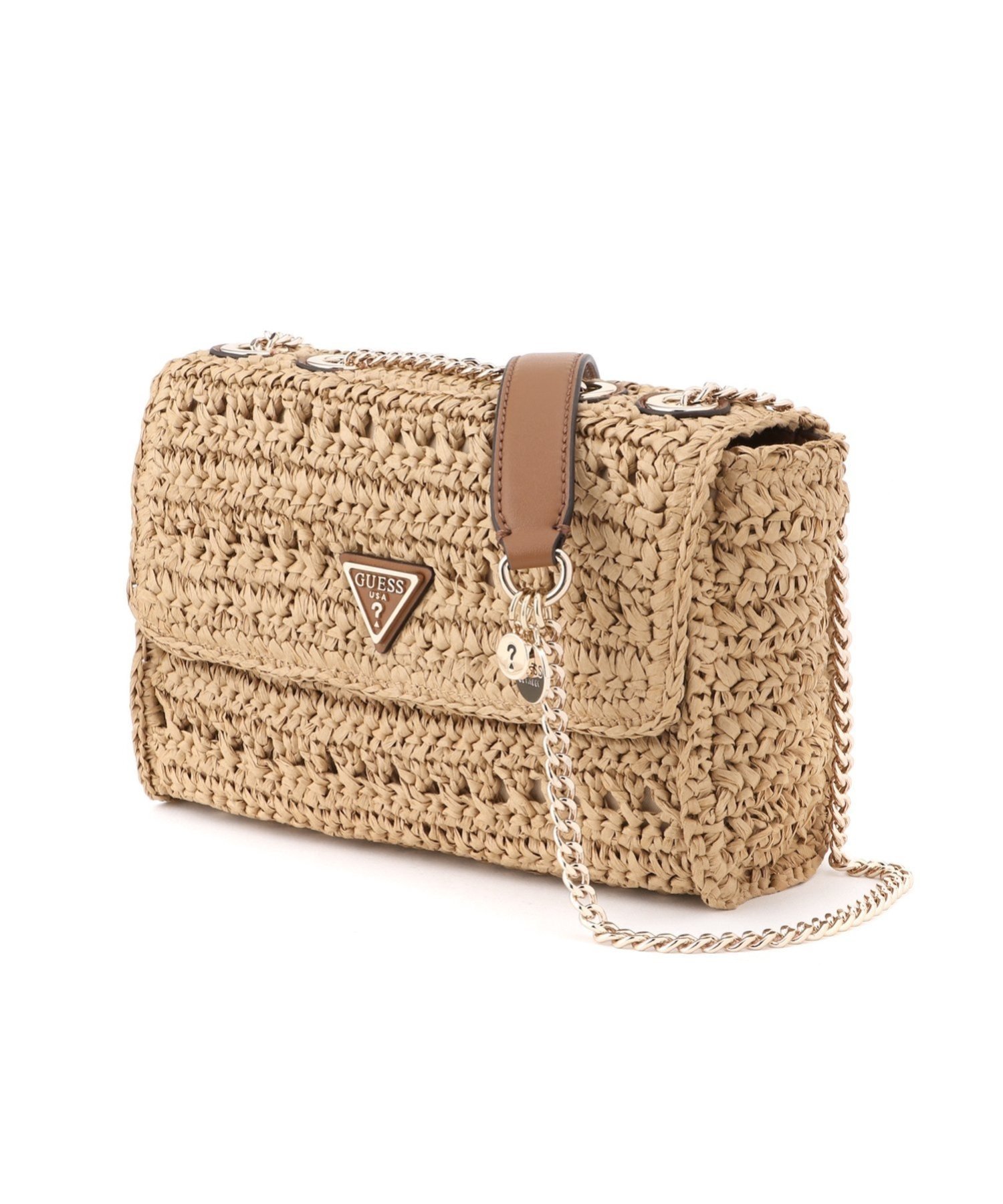 GUESS クロスボディバッグ (W)IRENE Convertible Xbody Flap ゲス バッグ ショルダーバッグ ベージュ