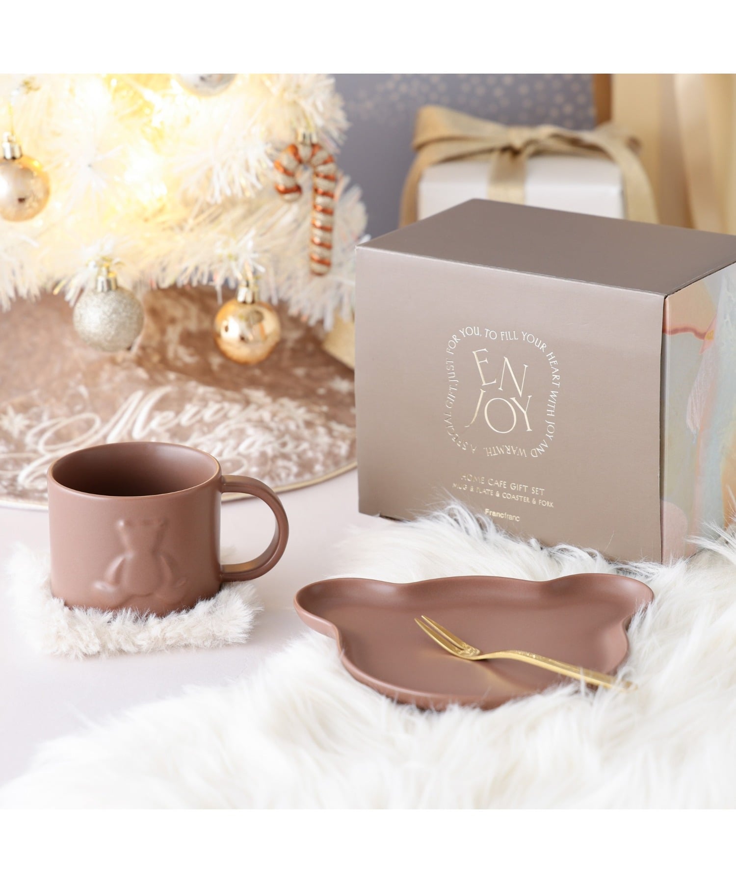 Francfranc ホームカフェ ギフトセット ブラウン フランフラン 食器・調理器具・キッチン用品 グラス・..