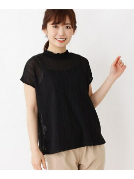 【SALE/70%OFF】SHOO・LA・RUE 【2点セット】シャ-リング襟ニットソー+キャミソール シューラルー ニット アンサンブル ホワイト ブラック イエロー