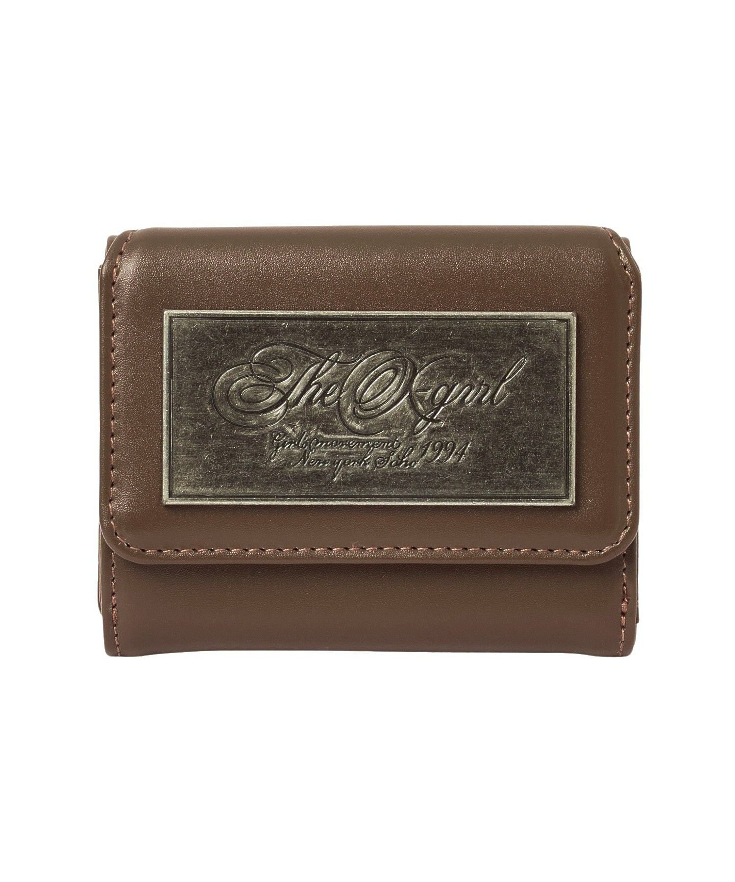 X-girl METAL PLATE MINI WALLET エックスガール アクセサリー・腕時計 その他のアクセサリー・腕時計 ブラウン ブラック