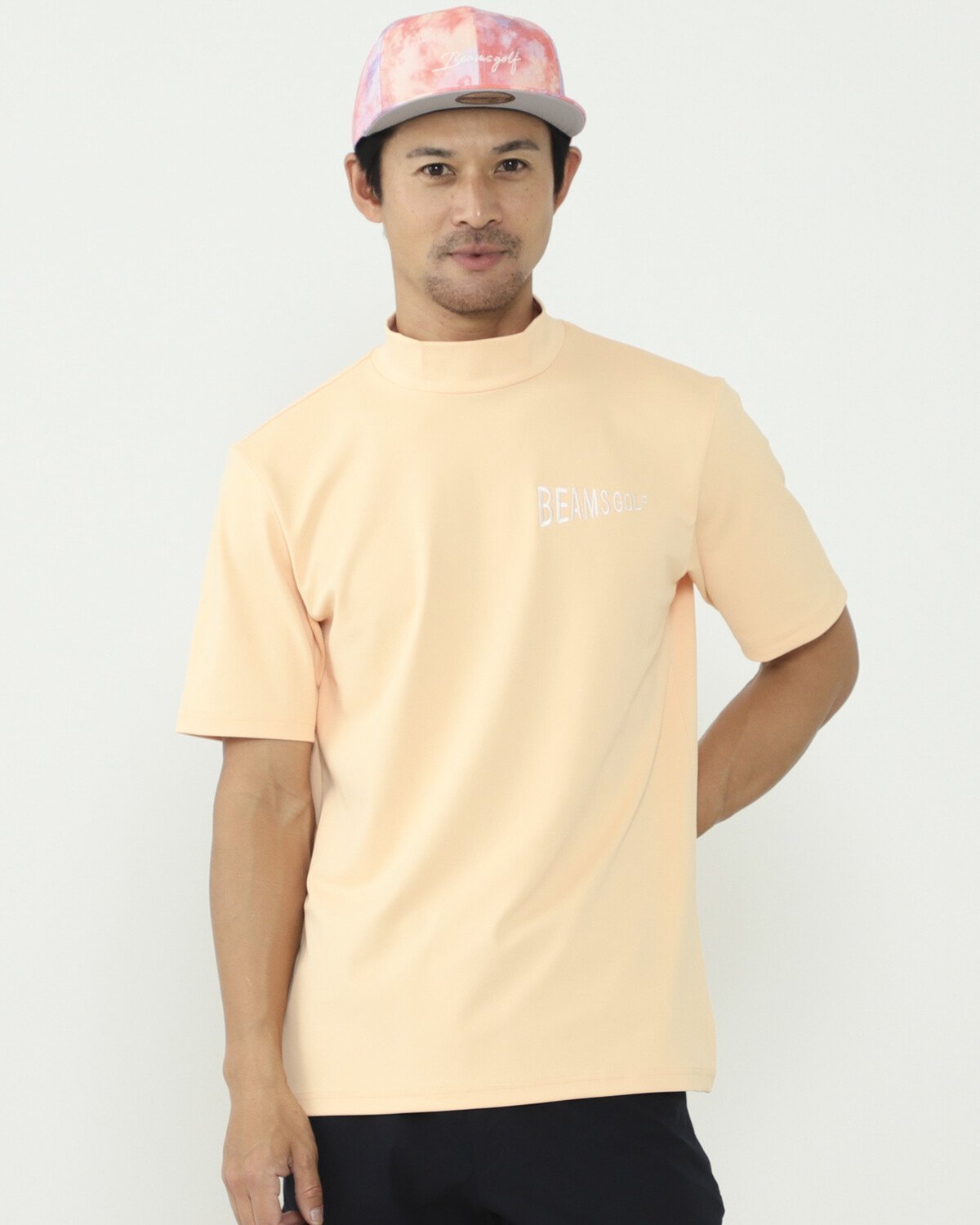 【SALE／40%OFF】BEAMS GOLF ORANGE LABEL 【8/4再値下げ】＜MEN＞BEAMS GOLF ORANGE LABEL / スムース モックタートルネック シャツ ビームス ゴルフ カットソー Tシャツ パープル オレンジ ホワイト【送料無料】