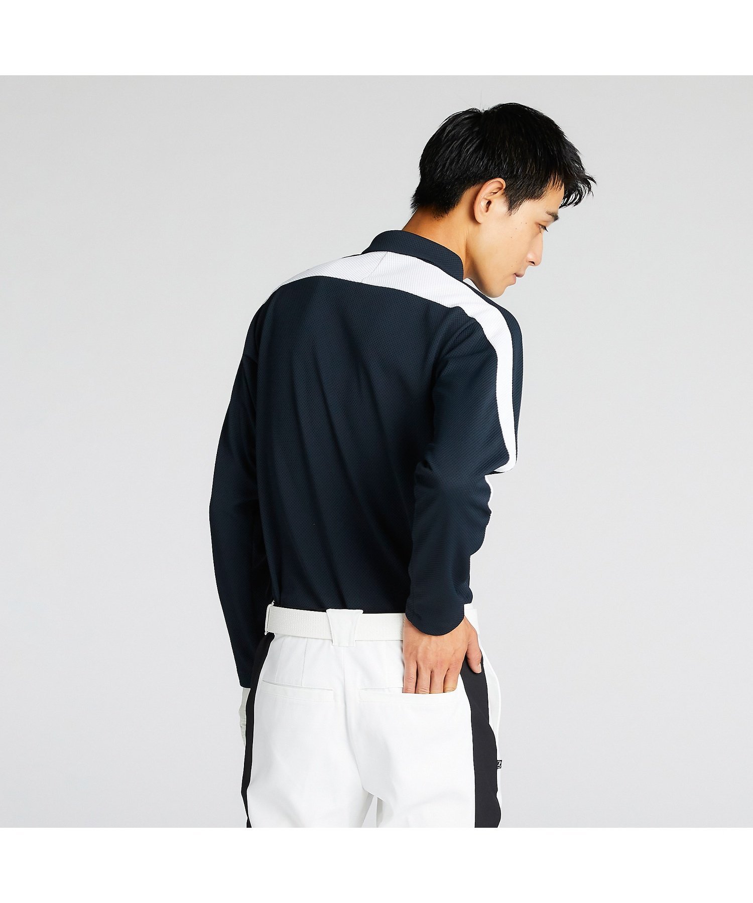 【SALE／58%OFF】PUMA メンズ ゴルフ PF ストレッチ サーモ テーパード ライン 長袖 ポロシャツ プーマ トップス ポロシャツ ブラック【送料無料】