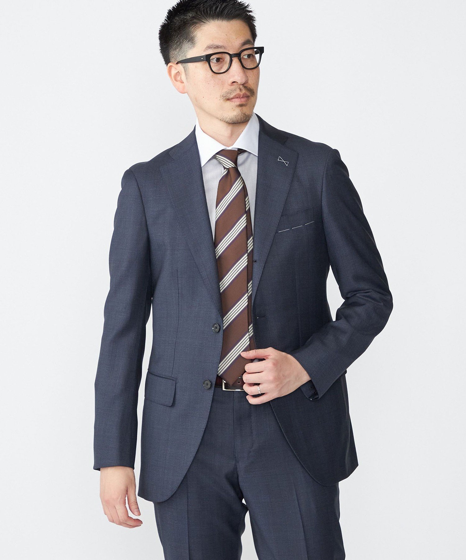 【SALE／30%OFF】SHIPS MEN SHIPS: LORO PIANA グレンチェック スーツ シップス スーツ・フォーマル セットアップスーツ ネイビー【送料無料】