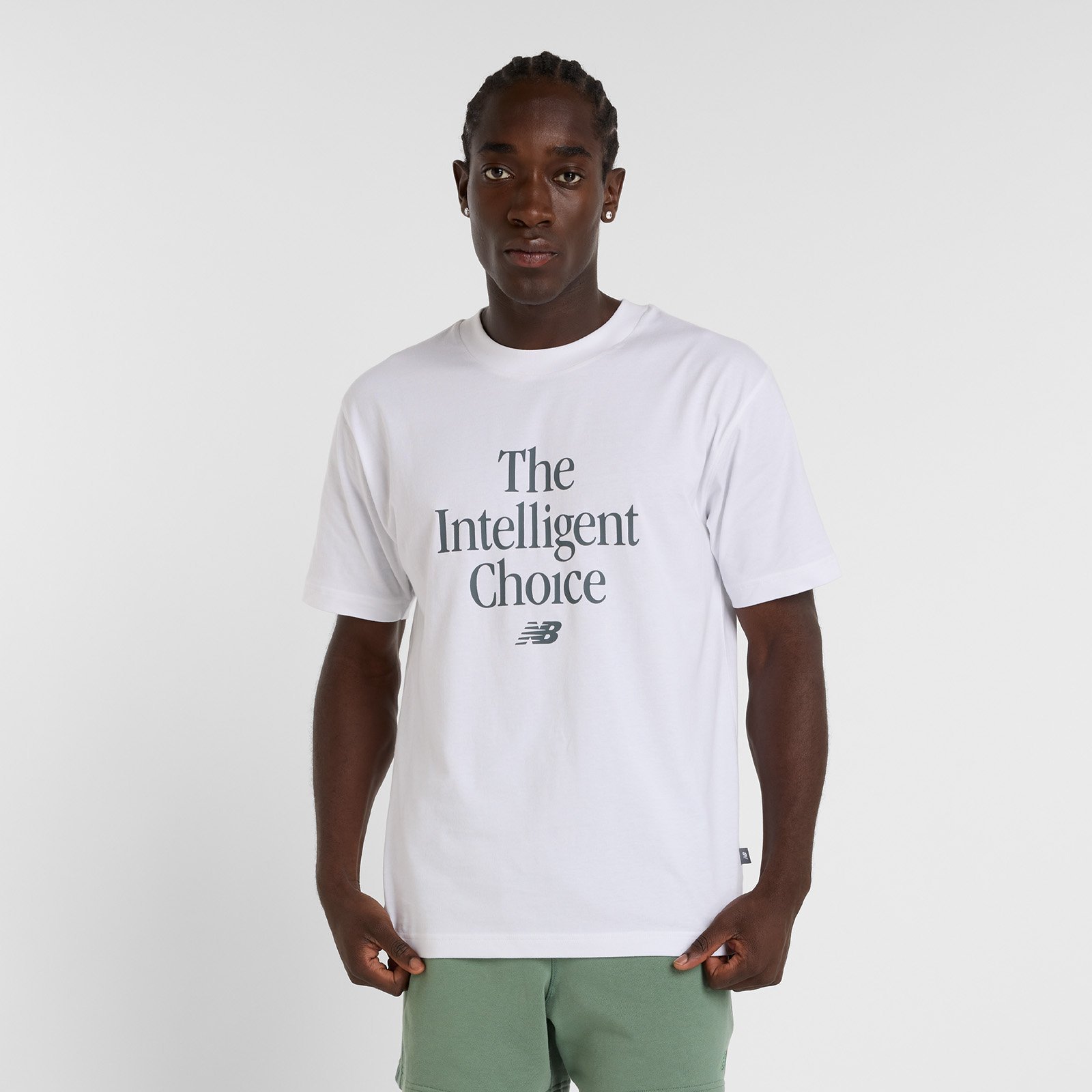 Intelligent Choice ショートスリーブTシャツ ニューバランス トップス カットソー・Tシャツ ホワイト ブラック