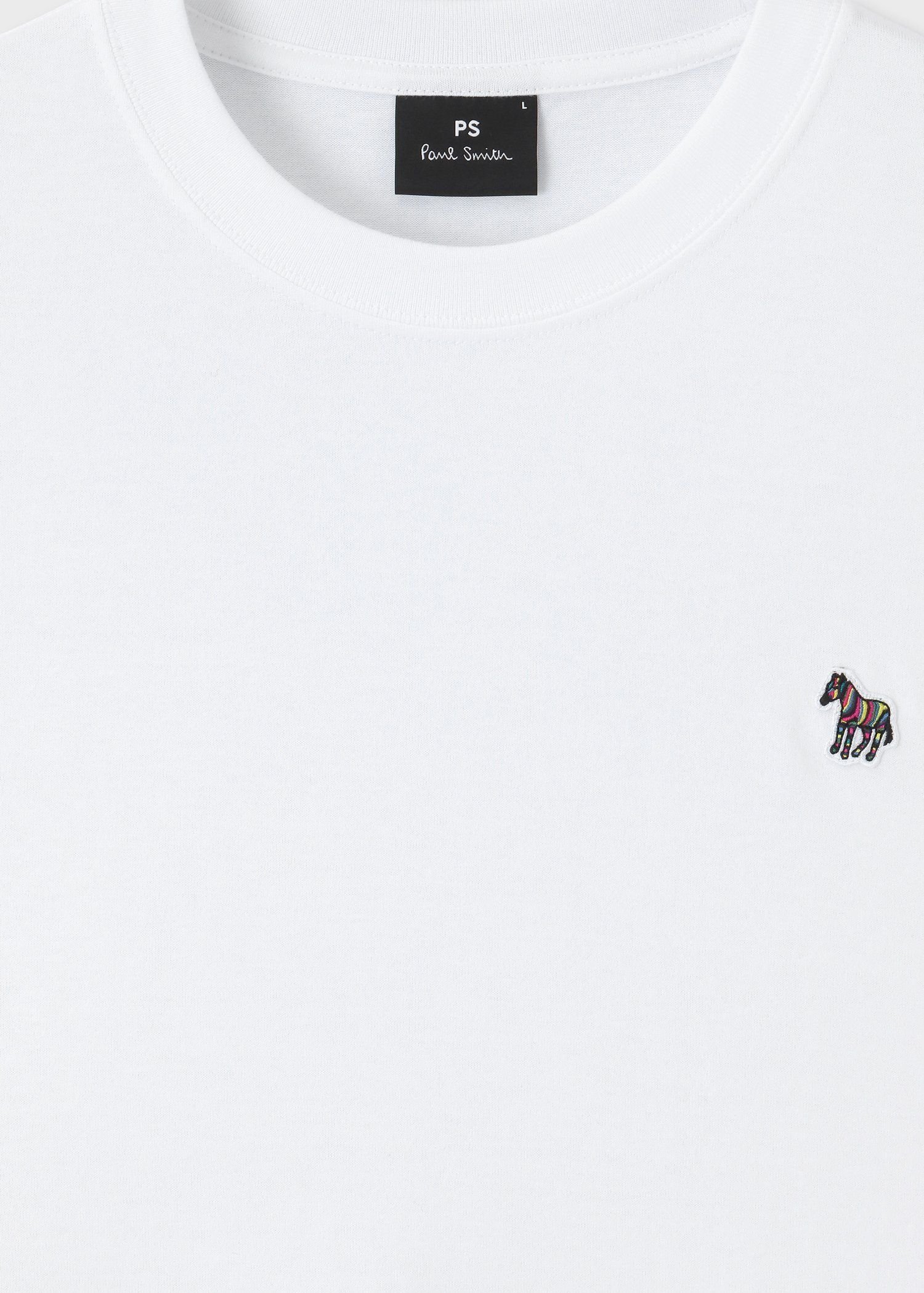 PS Paul Smith "Sports Stripe Zebra" ワンポイント 長袖Tシャツ ポール・スミス トップス カットソー・Tシャツ ホワイト ブラック【送料無料】