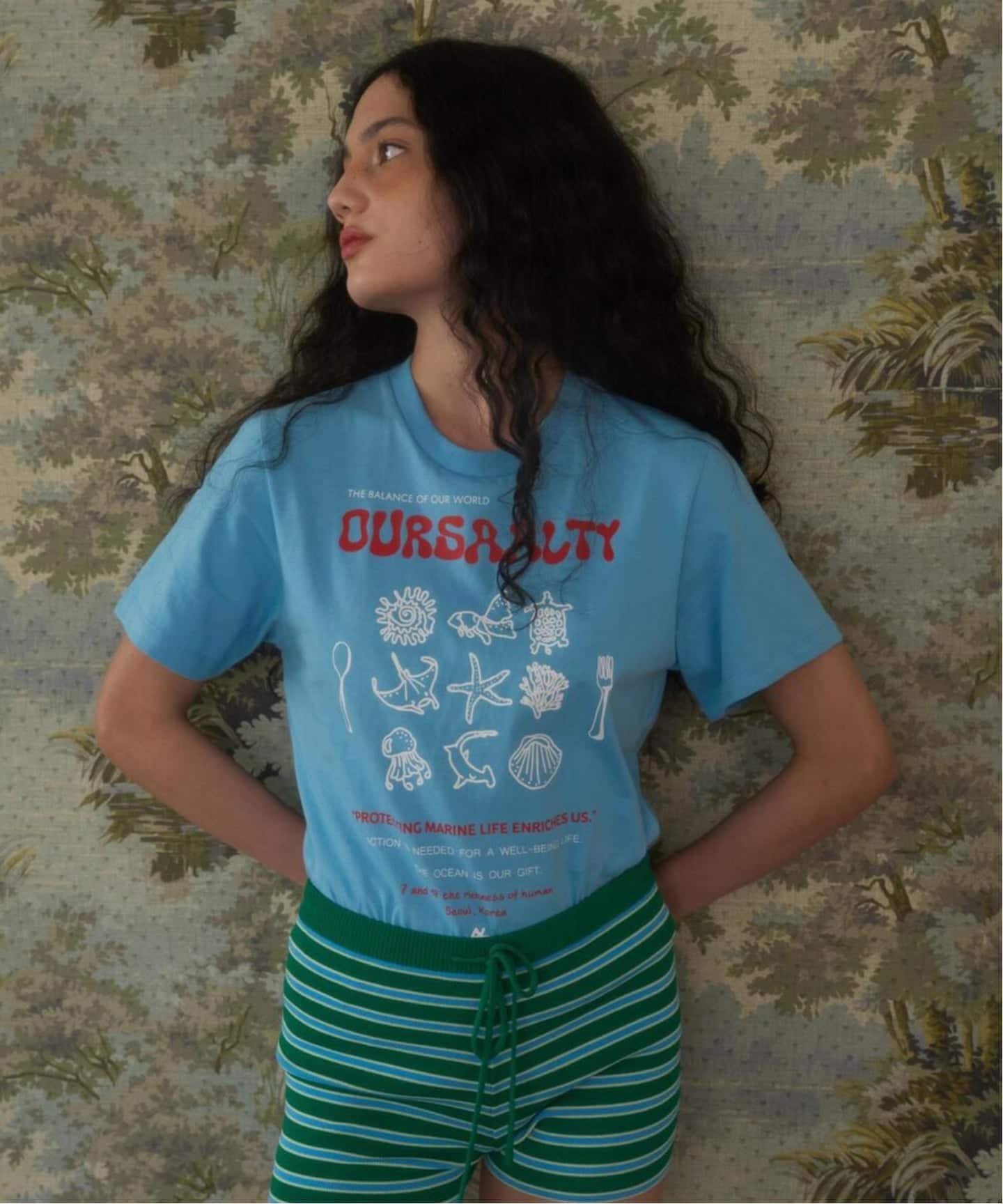 JOINT WORKS OURSAALTY / アワーソルティ Ocean keeper T-shirt ジョイントワークス トップス カットソー・Tシャツ ホワイト ブルー
