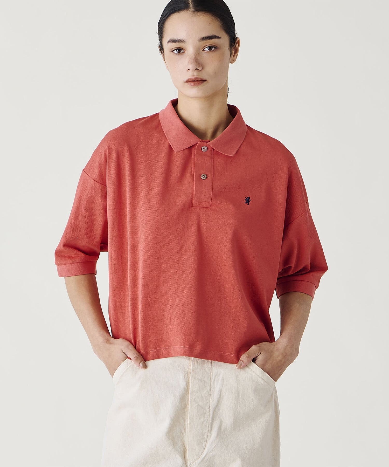 Bshop Gymphlex ｜ ハイゲージ鹿の子 ポロシャツ WOMEN ビショップ トップス ポロシャツ ホワイト ブラック ピンク ブルー【送料無料】