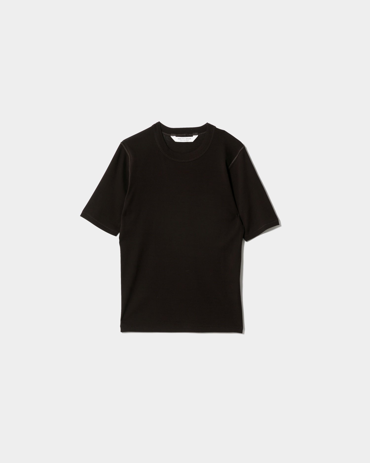 beautiful people silky touch cotton rib top ビューティフルピープル トップス カットソー・Tシャツ ブラウン ネイビー ピンク【送料無料】