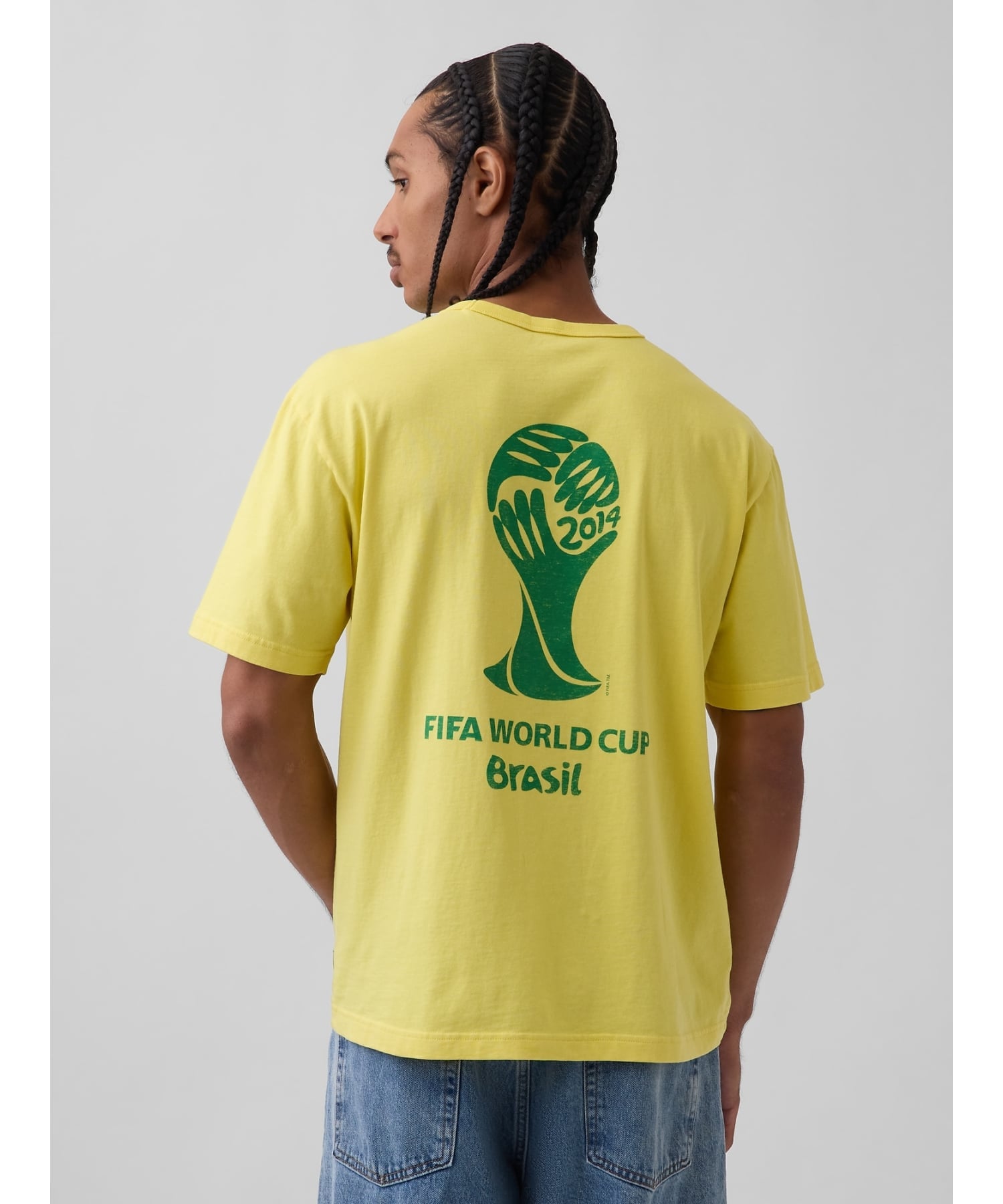 (U)FIFA WORLD CUP(TM) リラックスフィット グラフィックTシャツ ギャップ トップス カットソー・Tシャツ ブルー イエロー ブラック グレー ホワイト
