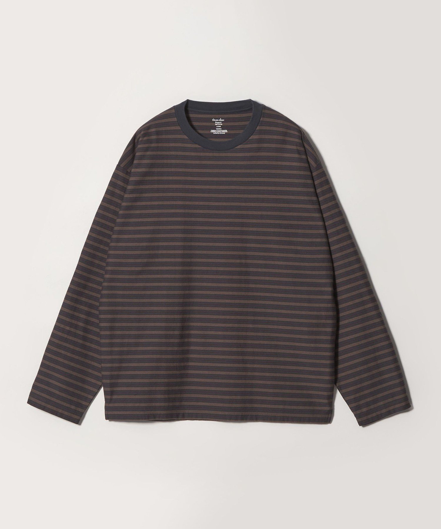 Steven Alan ＜Steven Alan＞ オーガニックコットン ボーダー カットソー ビューティー＆ユース ユナイテッドアローズ トップス カットソー・Tシャツ グレー