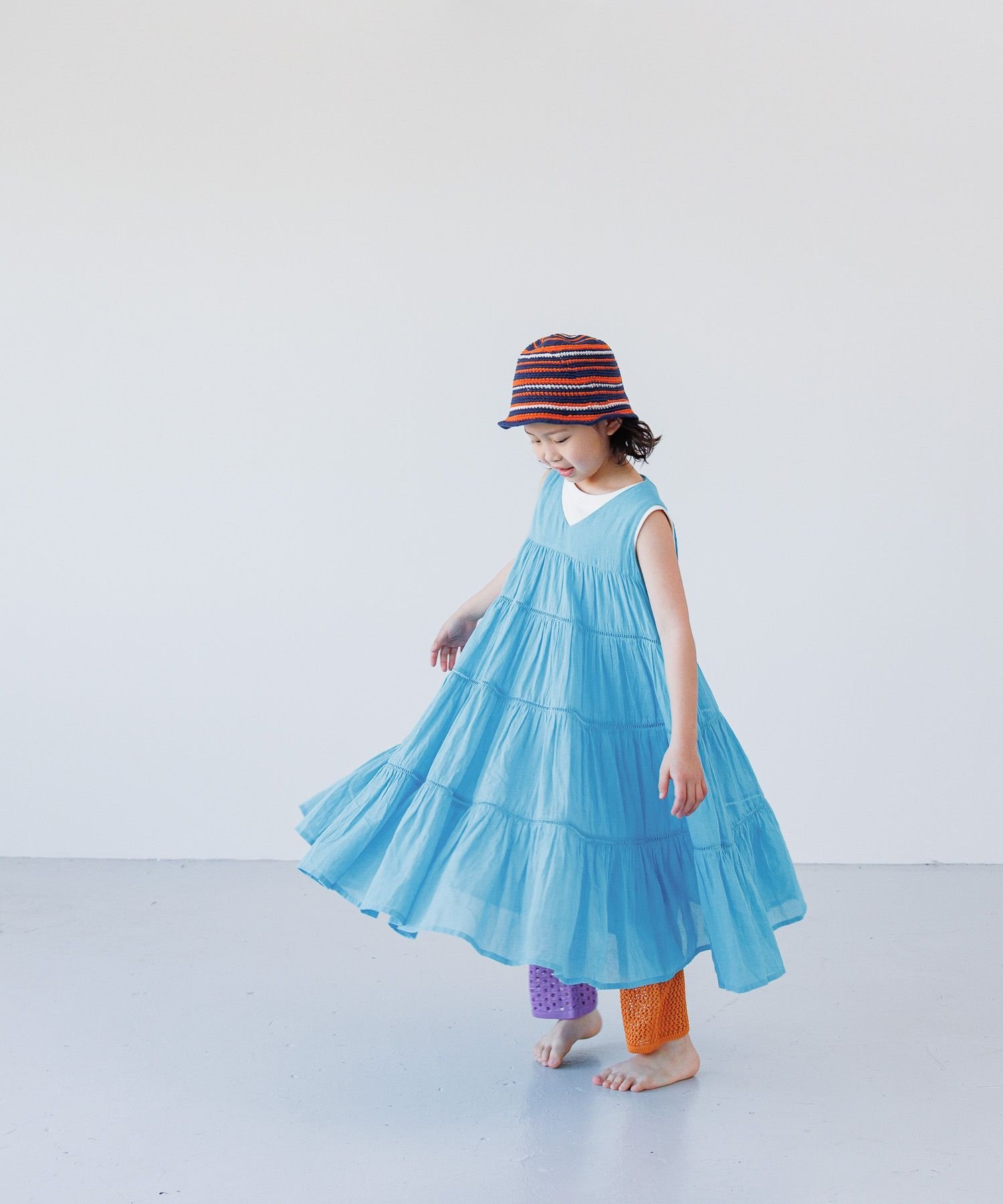 【SALE／20%OFF】LOWRYS FARM Cボイルカラーノースリーブワンピース ローリーズファーム ワンピース・ドレス ワンピース ブルー グレー ピンク イエローのサムネイル