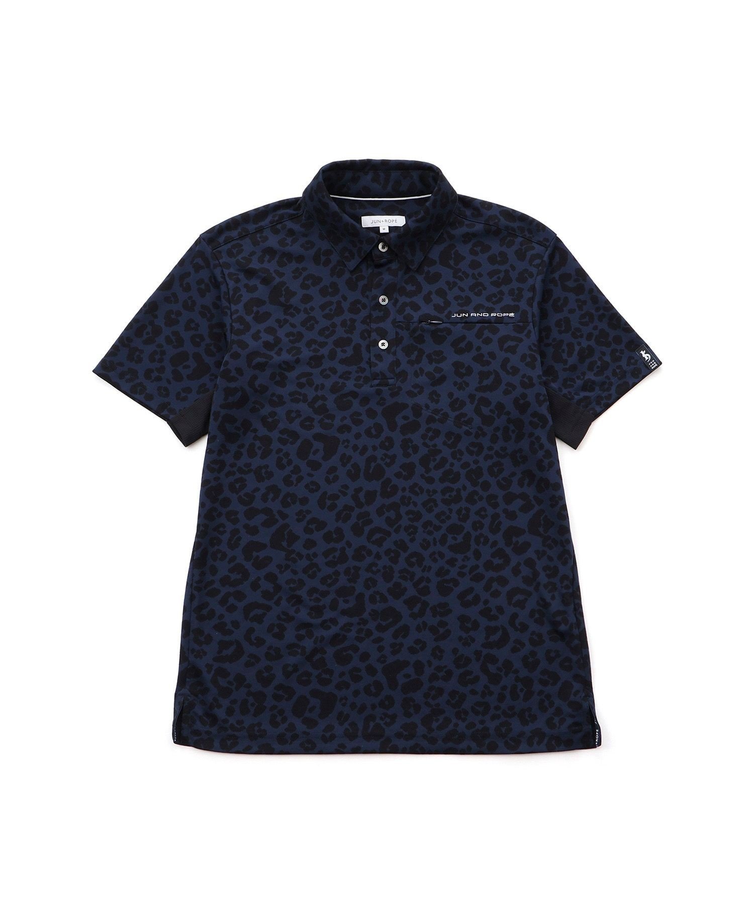 【SALE／60%OFF】JUN&ROPE' 【速乾】【UVケア】アニマルジャカード半袖ポロシャツ ジュンアンドロペ トップス ポロシャツ ピンク ネイビー グレー【送料無料】