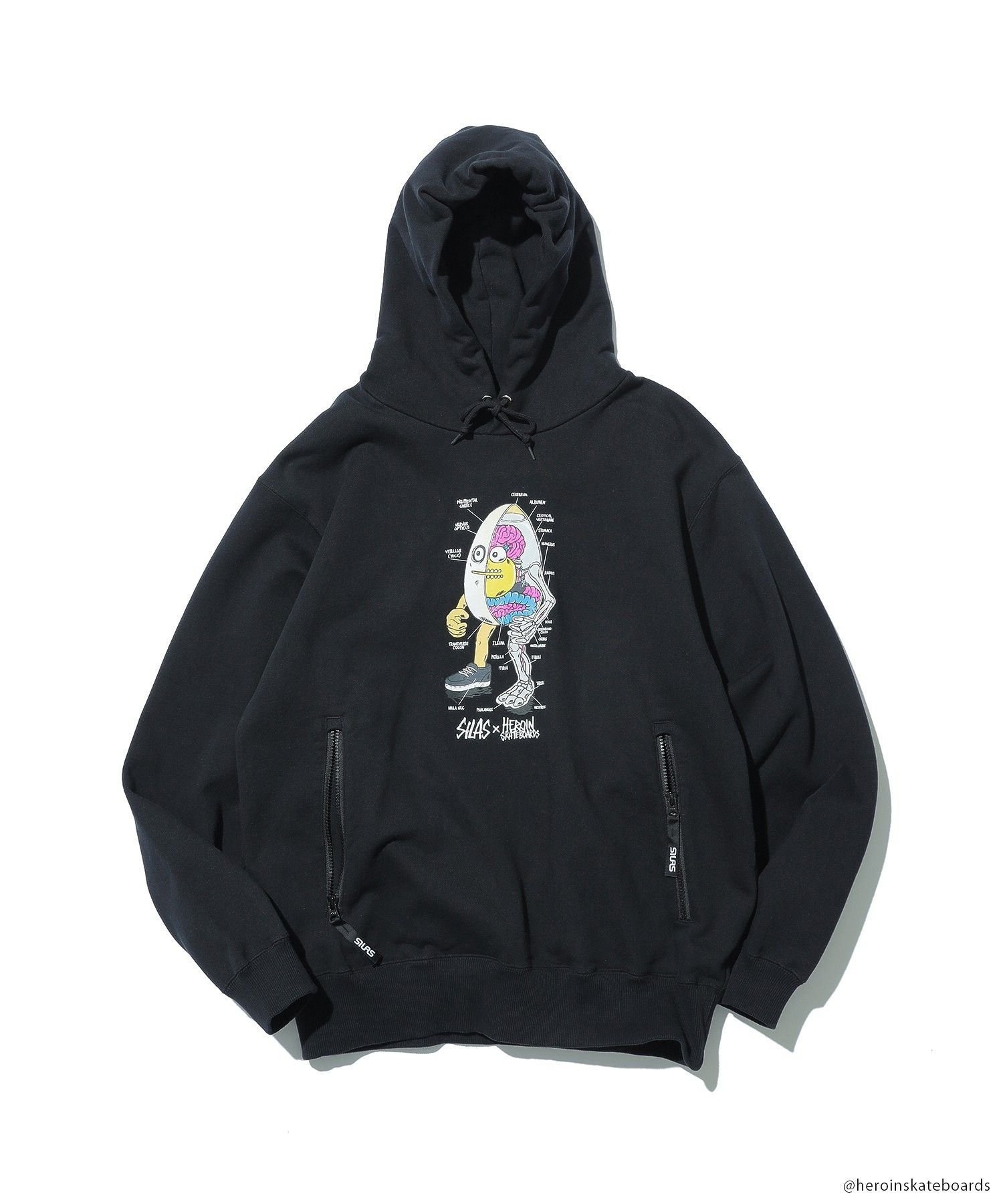 【SALE／40%OFF】SILAS SILAS x HEROIN HOODIE サイラス トップス スウェット・トレーナー ブラック グレー【送料無料】