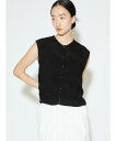 MIDIUMISOLID MIDIUMISOLID for Ladies カットジャカードレースベスト マーコート トップス ベスト・ジレ ホワイト ブラック【...