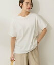 【SALE/11%OFF】AMERICAN HOLIC 接触冷感フレンチスリーブコクーンプルオーバー アメリカン ホリック トップス カットソー・Tシャツ ブルー グリーン ホワイト ブラック