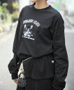 【SALE/30%OFF】HOOK HOOK -original- ふわふわ猫刺繍ロンTEE アイモハ トップス カットソー・Tシャツ ホワイト ブラック