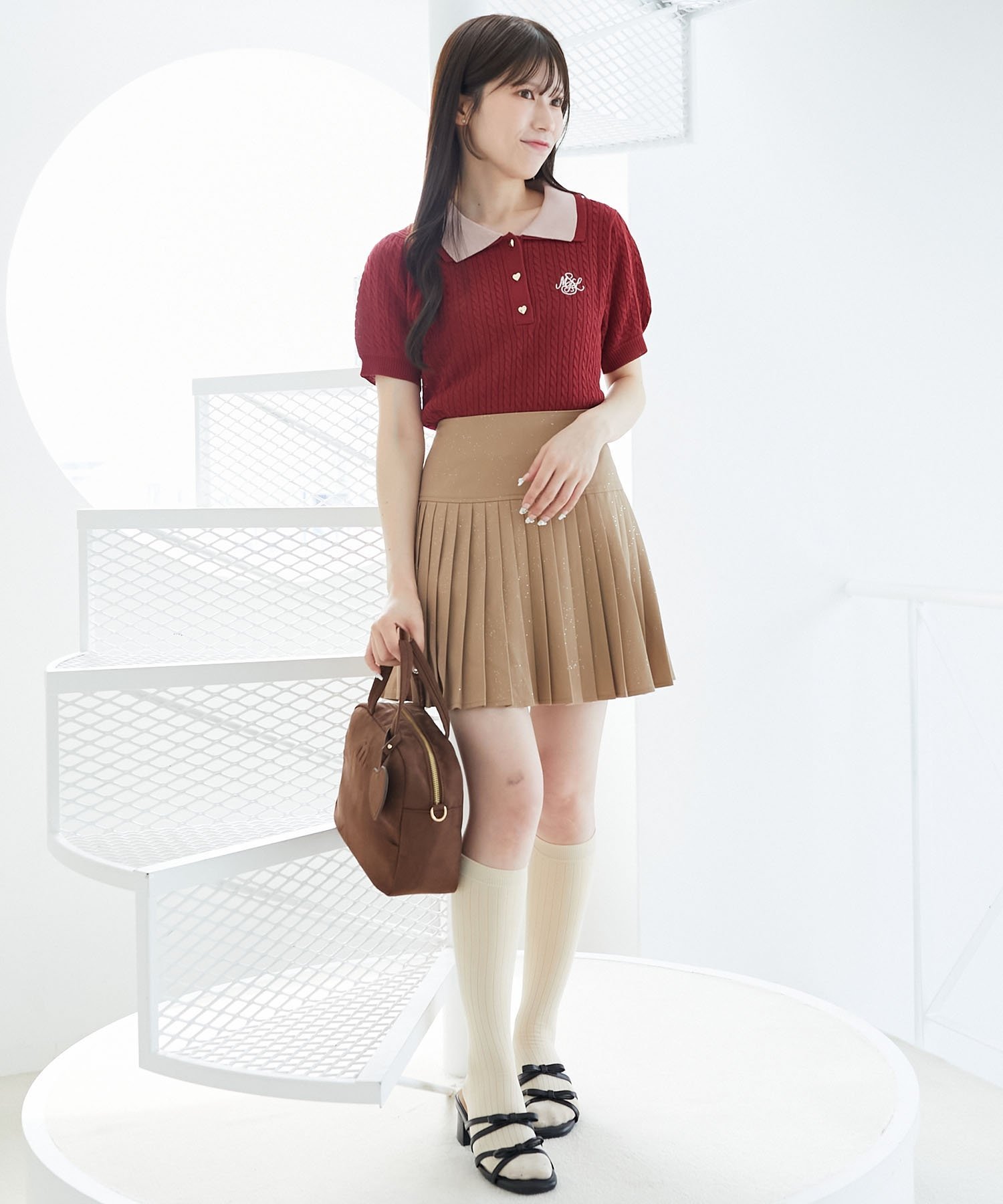 MAJESTIC LEGON ◎アソートプリーツスカート マジェスティックレゴン スカート ミニスカート ブラック グレー ブラウン