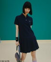 LACOSTE バックプリントミニ ポロドレス ラコステ ワンピース・ドレス シャツワンピース ネイビー ブラック グレー【送料無料】