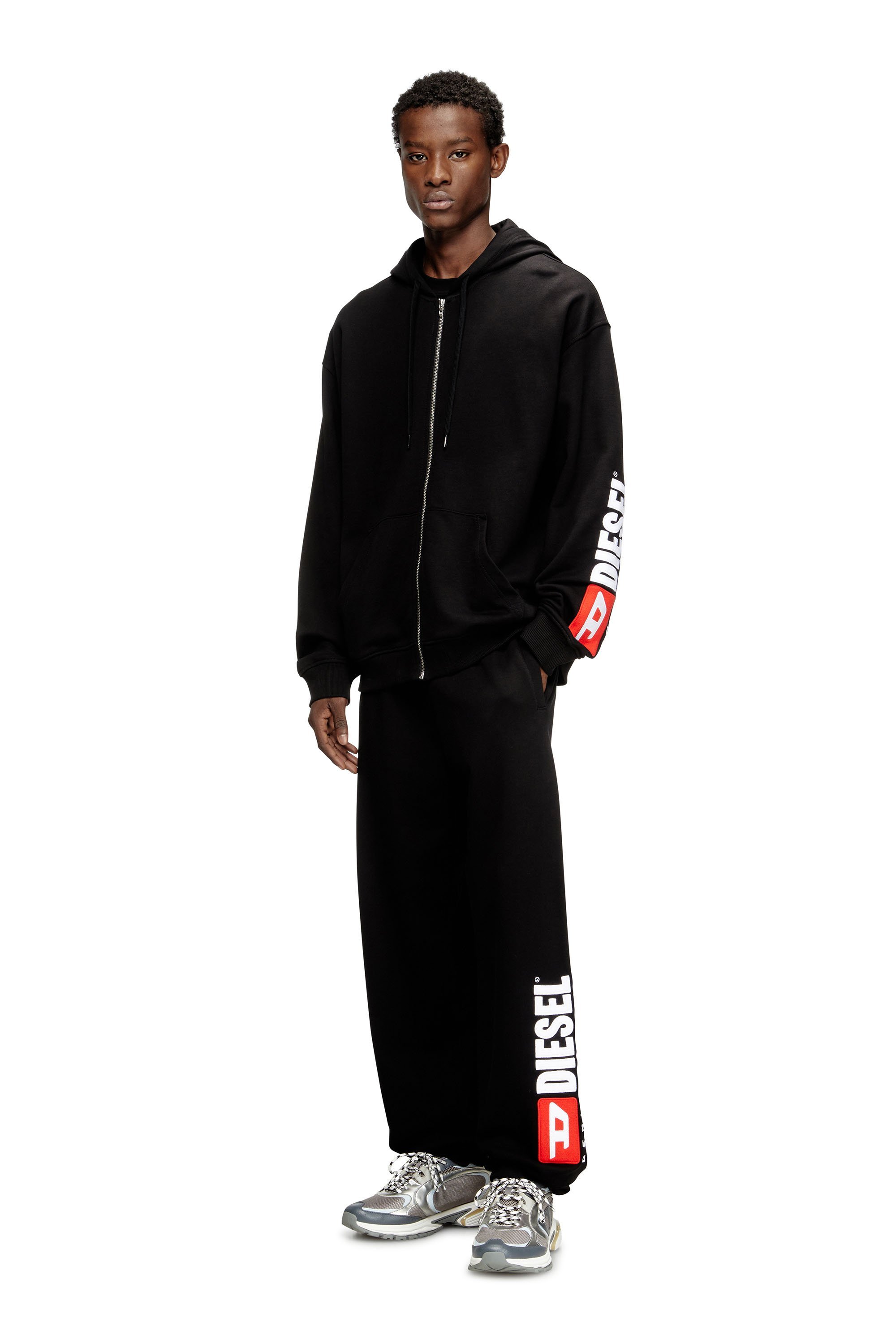 メンズ ジップアップパーカー S-BOXT-ZIP-HOOD-DIV ディーゼル トップス パーカー・フーディー ブラック