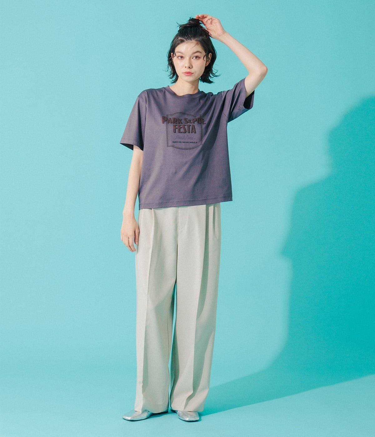Park Slope NEWYORKER 【滑らかな肌触り・着回し】ROCK FESTA グラフィックTシャツ ニューヨーカー トップス カットソー・Tシャツ