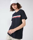 TOMMY HILFIGER (M)TOMMY HILFIGER(トミーヒルフィガー) モノタイプチェストストライプTシャツ トミーヒルフィガー トップス カットソー・Tシャツ ネイビー ブラック ホワイト