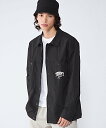 トミー ヒルフィガー アウター メンズ 【SALE／40%OFF】TOMMY JEANS (M)TOMMY HILFIGER(トミーヒルフィガー) ナイロンカレッジオーバーシャツ トミーヒルフィガー ジャケット・アウター ナイロンジャケット ブラック ブルー【送料無料】