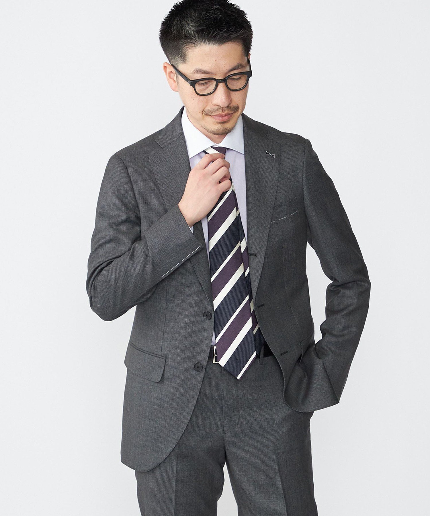 【SALE／30%OFF】SHIPS MEN SHIPS: LORO PIANA バーズアイ スーツ シップス スーツ・フォーマル セットアップスーツ グレー【送料無料】